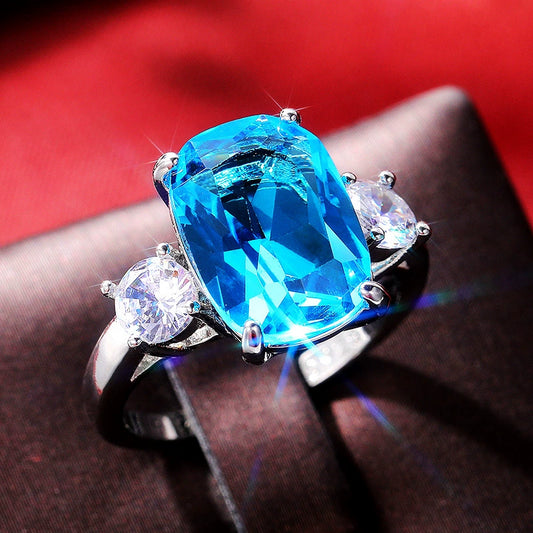 Wholesale Women's Copper Geometric Zircon Ring