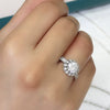 Wholesale Women's Copper Geometric Zircon Sunflower Snow Flower Fashion Finger Ring