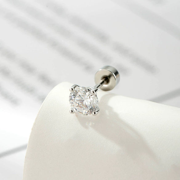 Wholesale Women's Copper Geometric Zirconia Cartilage Piercing Jewelry