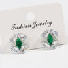 Wholesale Women's Copper Geometric Zirconia Earrings Simple Light Luxury Trendy Design