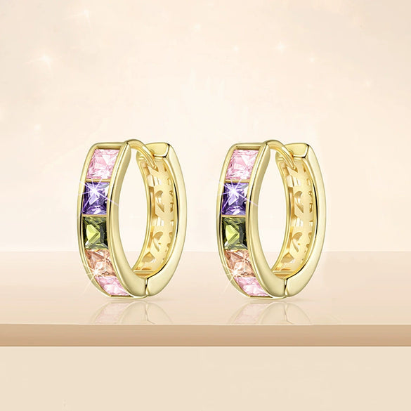 Wholesale Women's Copper Geometric Zirconia Jewelry Earrings
