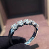 Wholesale Women's Copper Geometric Zirconia Ring Elegant And Versatile Stackable