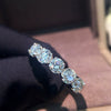 Wholesale Women's Copper Geometric Zirconia Ring Elegant And Versatile Stackable