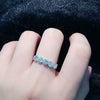 Wholesale Women's Copper Geometric Zirconia Ring Elegant And Versatile Stackable