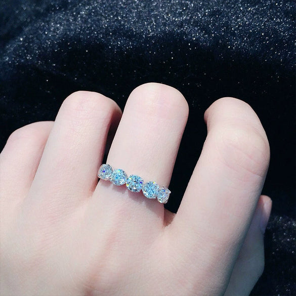Wholesale Women's Copper Geometric Zirconia Ring Elegant And Versatile Stackable