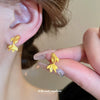 Wholesale Women's Copper Gold Plated Goldfish Zodiac Animal Earrings