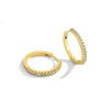 Wholesale Women's Copper Gold Plated Micro Inlaid Zircon Round Geometric Earrings Jewelry