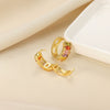Wholesale Women's Copper Gold Plated Micropaved Colored Diamond Hoop Earrings
