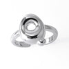 Wholesale Women's Copper Gold Plated Minimalist Letter Opening Ring