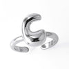 Wholesale Women's Copper Gold Plated Minimalist Letter Opening Ring