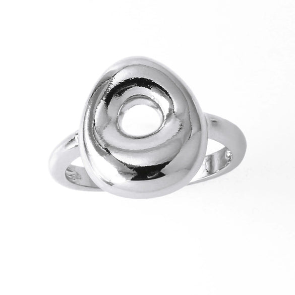 Wholesale Women's Copper Gold Plated Minimalist Letter Opening Ring