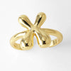 Wholesale Women's Copper Gold Plated Minimalist Letter Opening Ring