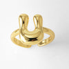 Wholesale Women's Copper Gold Plated Minimalist Letter Opening Ring
