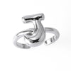 Wholesale Women's Copper Gold Plated Minimalist Letter Opening Ring
