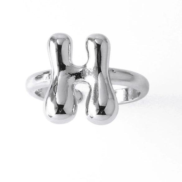 Wholesale Women's Copper Gold Plated Minimalist Letter Opening Ring