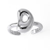 Wholesale Women's Copper Gold Plated Minimalist Letter Opening Ring