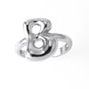 Wholesale Women's Copper Gold Plated Minimalist Letter Opening Ring