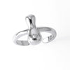 Wholesale Women's Copper Gold Plated Minimalist Letter Opening Ring