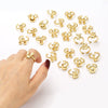 Wholesale Women's Copper Gold Plated Minimalist Letter Opening Ring
