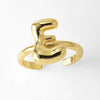 Wholesale Women's Copper Gold Plated Minimalist Letter Opening Ring