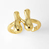 Wholesale Women's Copper Gold Plated Minimalist Letter Opening Ring