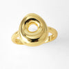Wholesale Women's Copper Gold Plated Minimalist Letter Opening Ring
