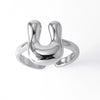 Wholesale Women's Copper Gold Plated Minimalist Letter Opening Ring