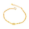 Wholesale Women's Copper Goldplated Disco Beads Broken Gold Bracelet With Electroplating