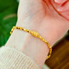 Wholesale Women's Copper Goldplated Disco Beads Broken Gold Bracelet With Electroplating