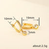Wholesale Women's Copper Goldplated Earrings With Full Diamond Zircon And Geometric Design