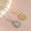Wholesale Women's Copper Goldplated Flower Pendant O Word Chain Necklace