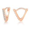 Wholesale Women's Copper Goldplated Geometric Alloy Inlaid Artificial And Semiprecious Stones Earrings