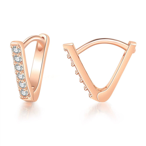 Wholesale Women's Copper Goldplated Geometric Alloy Inlaid Artificial And Semiprecious Stones Earrings