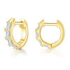 Wholesale Women's Copper Goldplated Geometric Alloy Inlaid Artificial And Semiprecious Stones Earrings