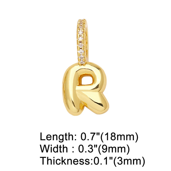 Wholesale Women's Copper Goldplated Geometric Letter Pendant Bracelet With Electroplating