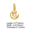 Wholesale Women's Copper Goldplated Geometric Letter Pendant Bracelet With Electroplating