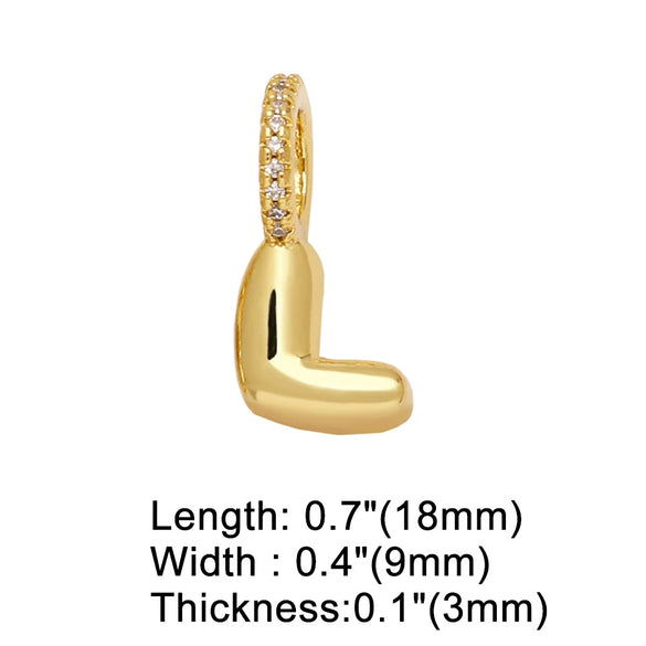 Wholesale Women's Copper Goldplated Geometric Letter Pendant Bracelet With Electroplating