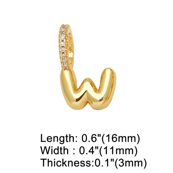 Wholesale Women's Copper Goldplated Geometric Letter Pendant Bracelet With Electroplating
