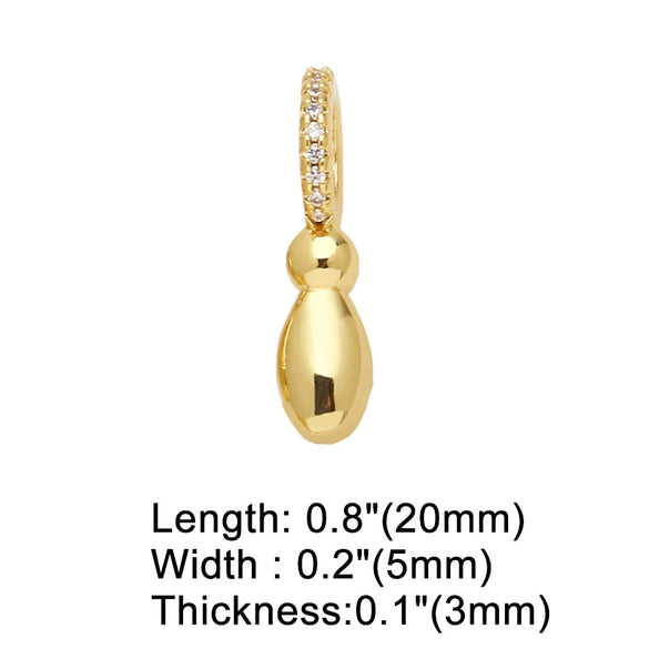 Wholesale Women's Copper Goldplated Geometric Letter Pendant Bracelet With Electroplating