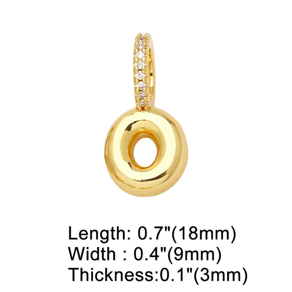 Wholesale Women's Copper Goldplated Geometric Letter Pendant Bracelet With Electroplating