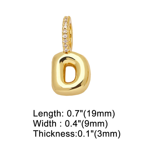 Wholesale Women's Copper Goldplated Geometric Letter Pendant Bracelet With Electroplating