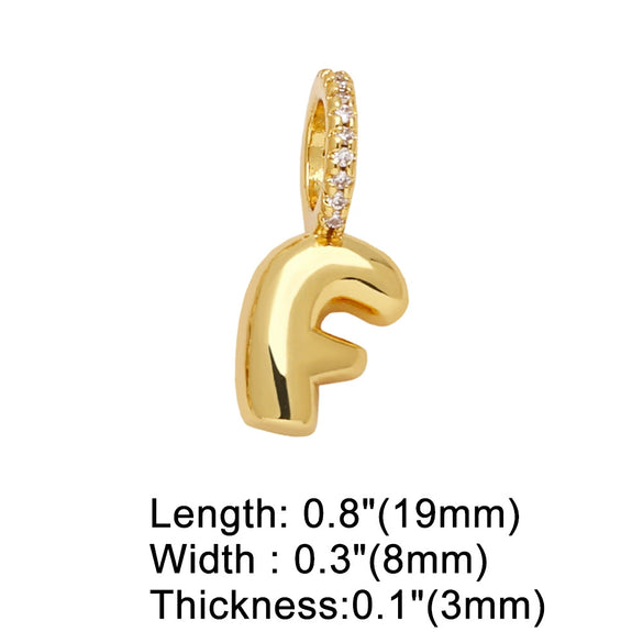Wholesale Women's Copper Goldplated Geometric Letter Pendant Bracelet With Electroplating