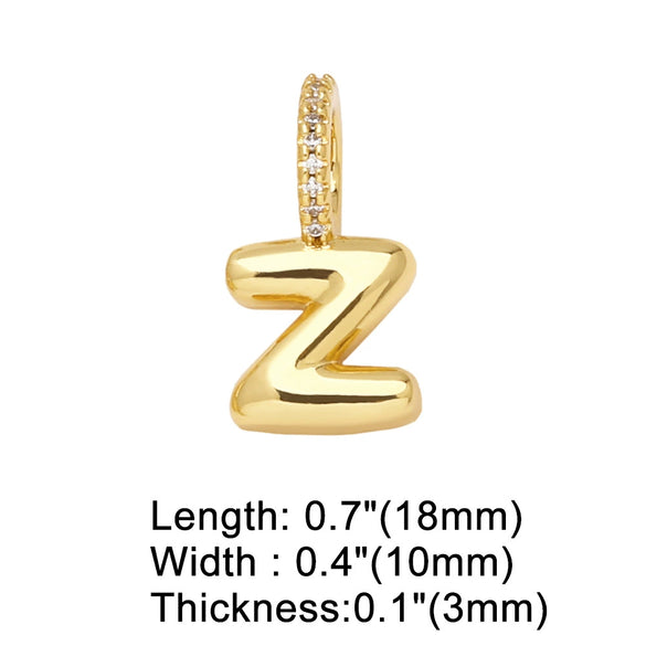 Wholesale Women's Copper Goldplated Geometric Letter Pendant Bracelet With Electroplating