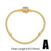Wholesale Women's Copper Goldplated Geometric Letter Pendant Bracelet With Electroplating