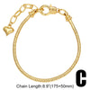 Wholesale Women's Copper Goldplated Geometric Letter Pendant Bracelet With Electroplating