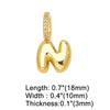 Wholesale Women's Copper Goldplated Geometric Letter Pendant Bracelet With Electroplating