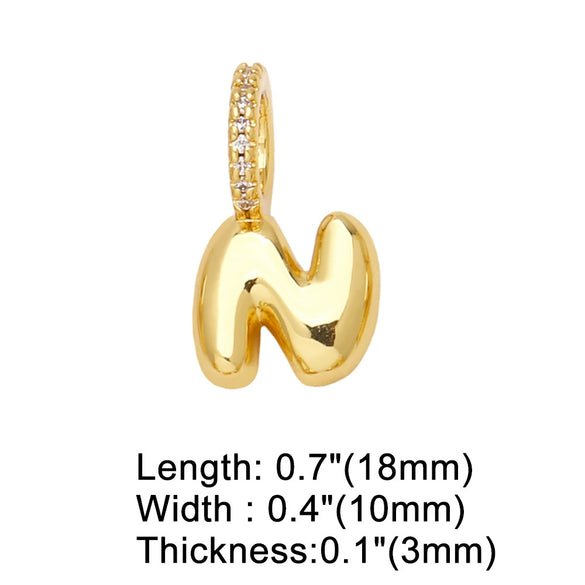 Wholesale Women's Copper Goldplated Geometric Letter Pendant Bracelet With Electroplating