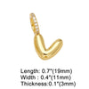 Wholesale Women's Copper Goldplated Geometric Letter Pendant Bracelet With Electroplating
