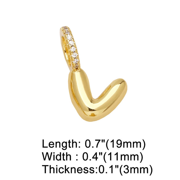 Wholesale Women's Copper Goldplated Geometric Letter Pendant Bracelet With Electroplating
