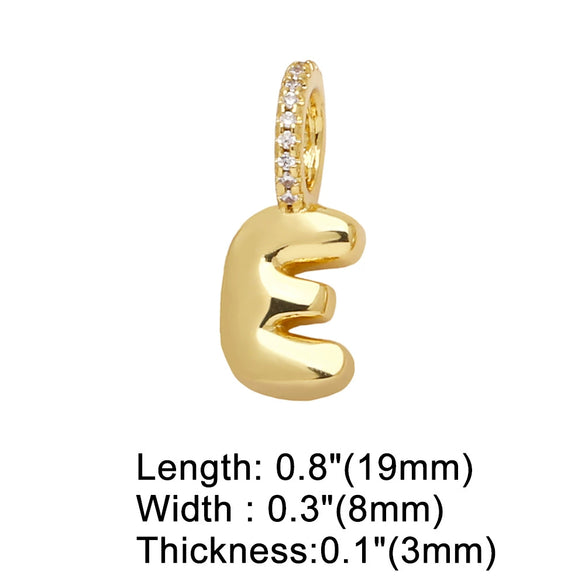 Wholesale Women's Copper Goldplated Geometric Letter Pendant Bracelet With Electroplating